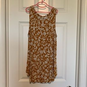 Old Navy Yellow Relaxed Floral Tank Top